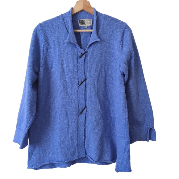 Habitat Sweaters - Habitat Clothes to Live In Womens Lagenlook Artsy Sweater Top Blue Size Medium